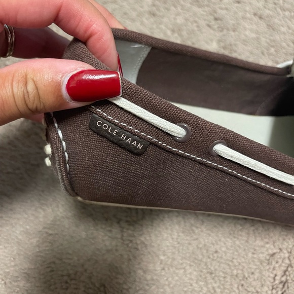 Cole Haan mens drivers fabric brwn/cream sz 11.5 - Picture 7 of 7